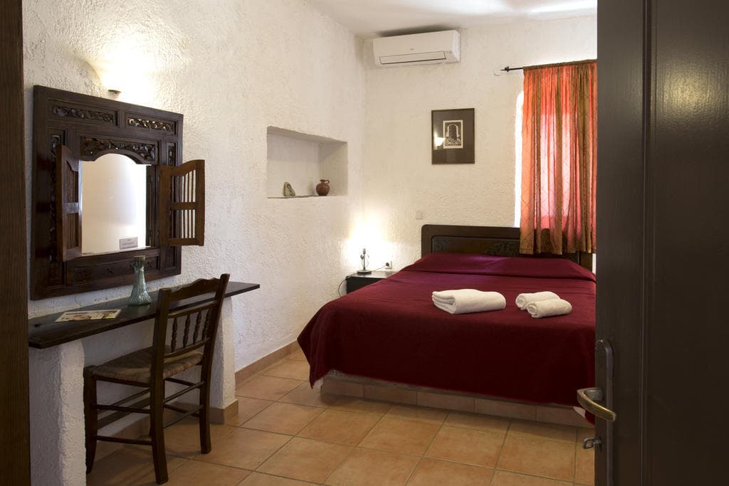 Traditional furniture and stonework inside one of the studios